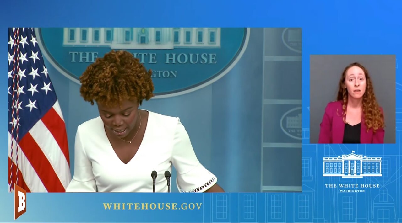 WH Press Secretary Karine Jean-Pierre speaking with reporters...
