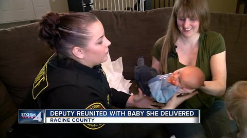 Kenosha deputy reunited with baby she delivered on I-94 during snowstorm