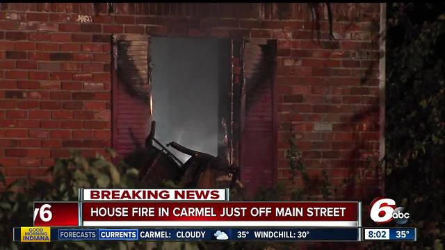 One woman was home when fire broke out at home in Carmel early Sunday morning
