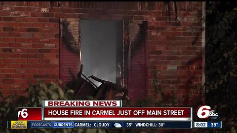 One woman was home when fire broke out at home in Carmel early Sunday morning
