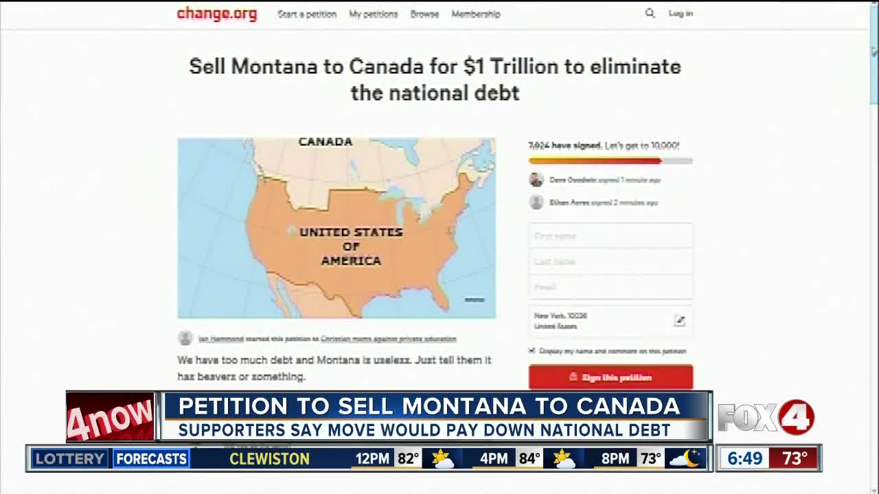 Petition to sell Montana to Canada is gaining support