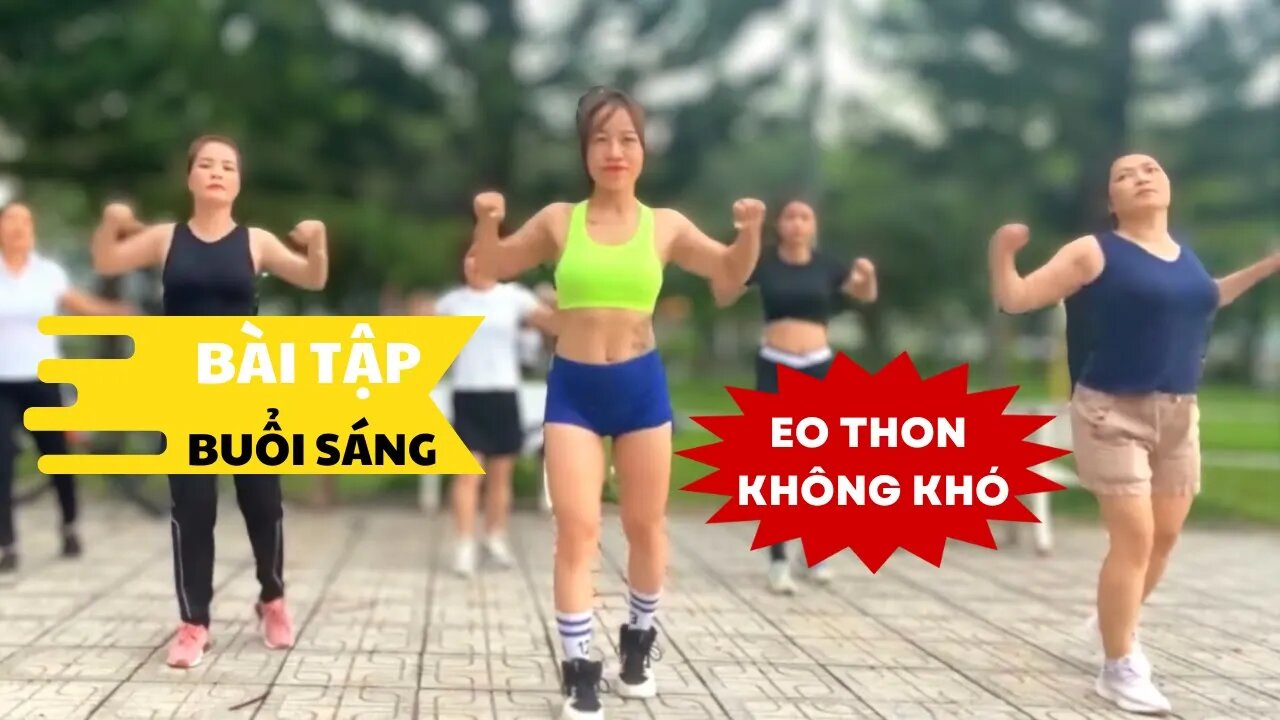 Bài tập eo thon bụng nhỏ Aerobic buổi sáng giảm cân nhanh