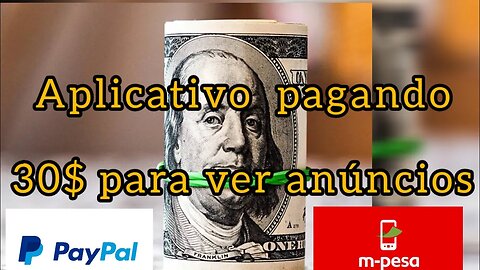 NOVO APLICATIVO pagando mas de 30$ para ver anúncios