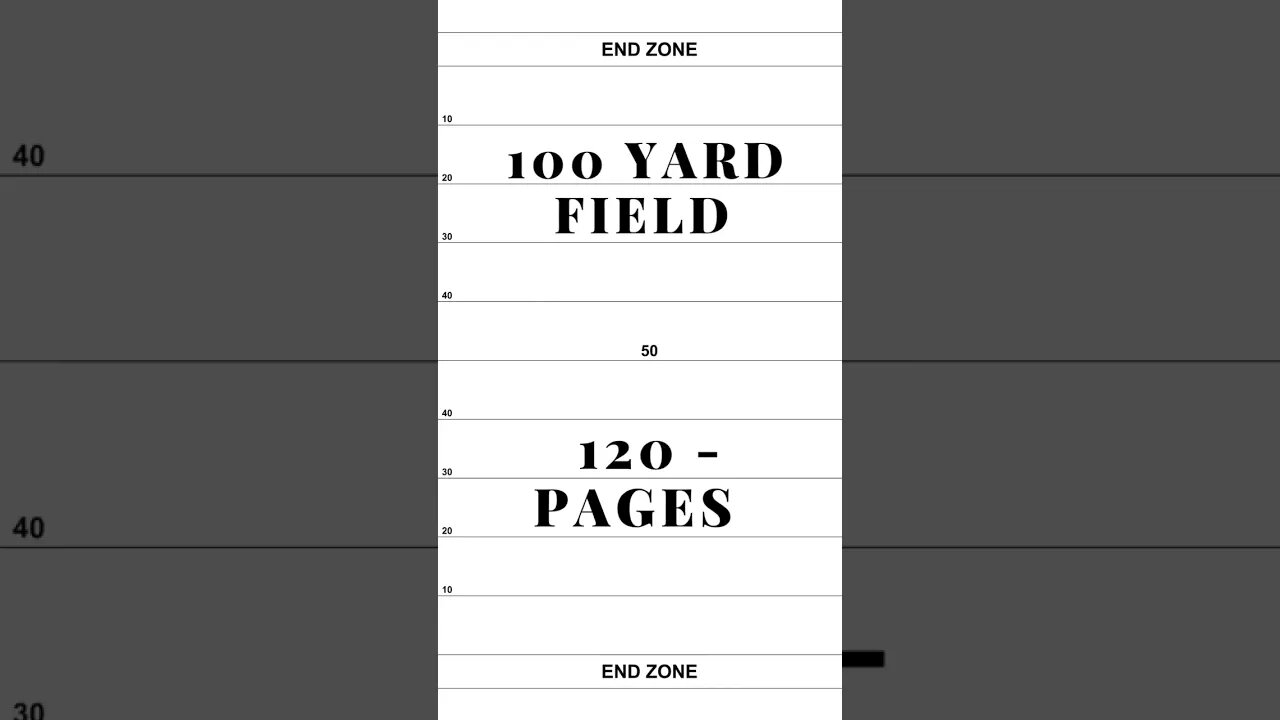 100-Yard full field pages | 120 Total Pages | Marron Commerce | #coaching #coach #football #coaches