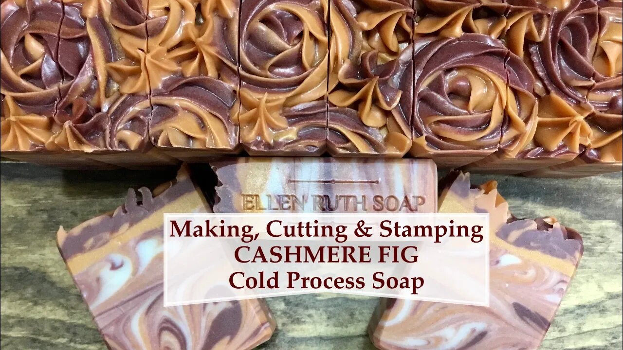 CASHMERE FIG w/ Coconut Milk - Piping Frosting Hanger Swirl Autumn Vibes | Ellen Ruth Soap