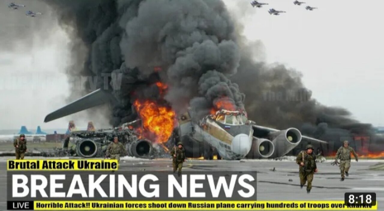 Horrible Attack!! Ukrainian forces shoot down Russian plane carrying hundreds of troops over Kharkiv