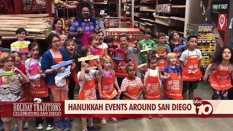 Hanukkah traditions and holiday lights