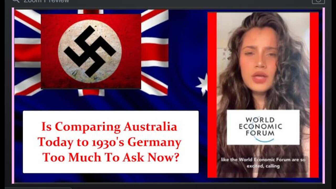 A Bright, Young Australian Woman Decries That Her Homeland is Now Modern Day 1933 Nazi Germany