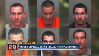 Mover charged with stealing from customers