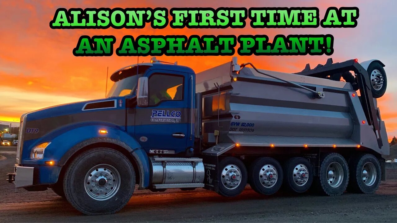 Training! We go to the Asphalt plant in the Kenworth T880 Super Solo. Trucking and Construction