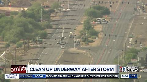 Clean up underway after Thursday night storm