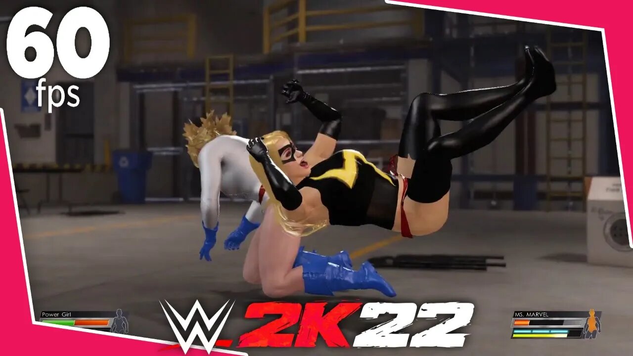 WWE 2K22 | POWER GIRL V MS. MARVEL! | Requested Backstage Brawl [60 FPS PC]