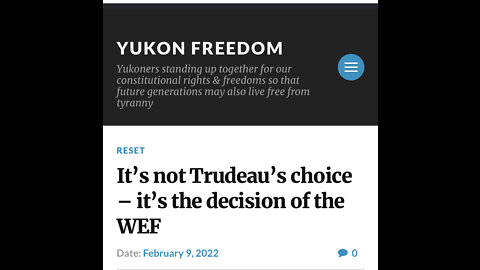 “It is not Trudeau's choice to step down or to attempt to stay. It is the decision of the WEF.”