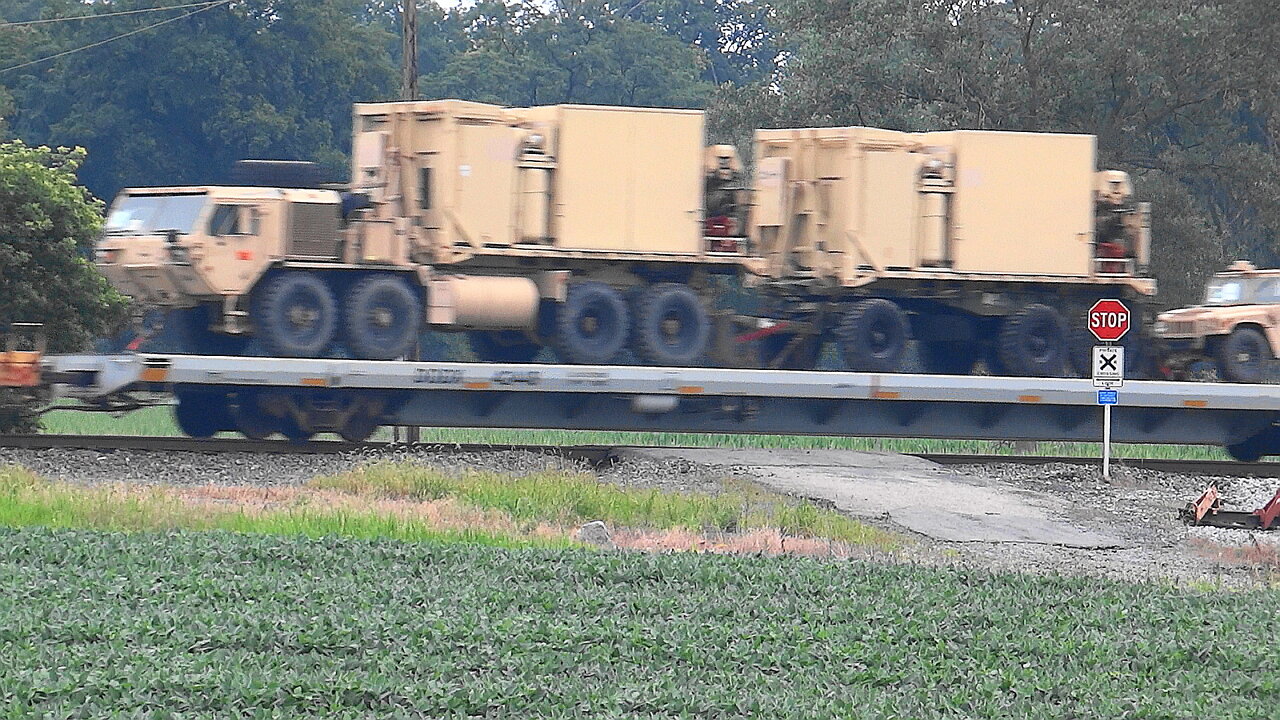 🎖 A Full Train of Military Equipment on the Move 🎖