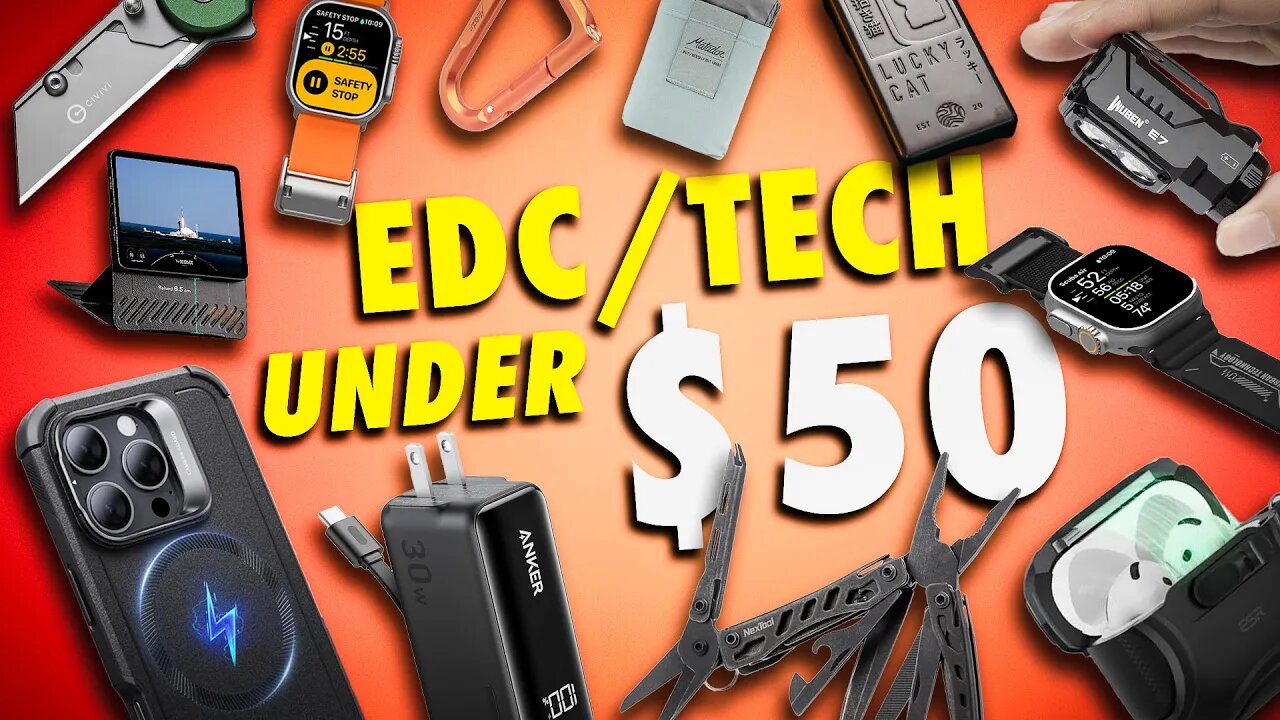 10 Coolest EDC/Tech Gifts UNDER $50 for Men - Gift Guide 2024.