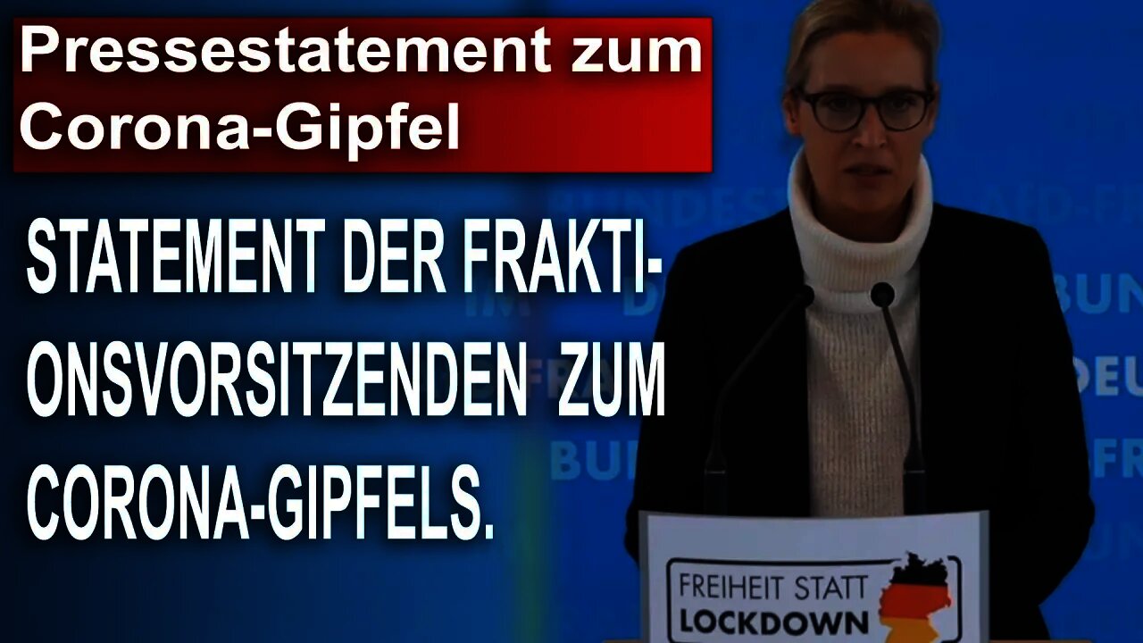 Pressestatement zum Corona-Gipfel, Alice Weidel und Alexander Gauland, AfD