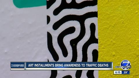 Neon painted utility boxes along East Colfax shed light on Denver’s traffic violence