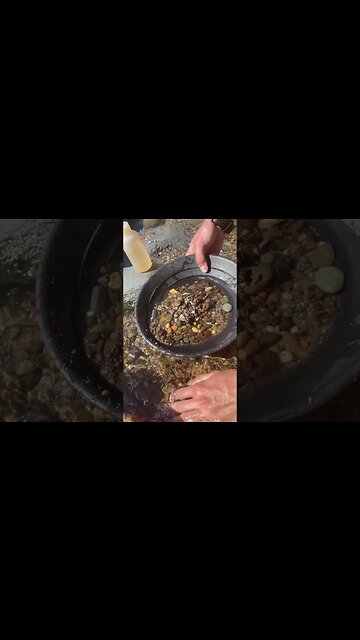 Finding gold and gems while gold panning!