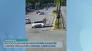 Vale do Aço: Motociclista de 56 Anos Morre ao Bater Contra Veículo em Cel. Fabriciano.