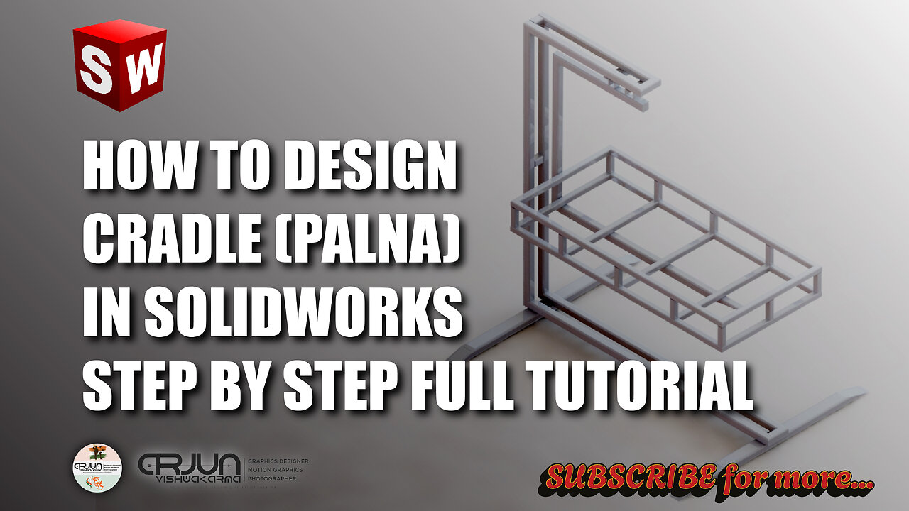 SolidWorks Cradle Design Tutorial | 3D Modeling | #trending #viralvideo #ytviral #solidworkstutorial