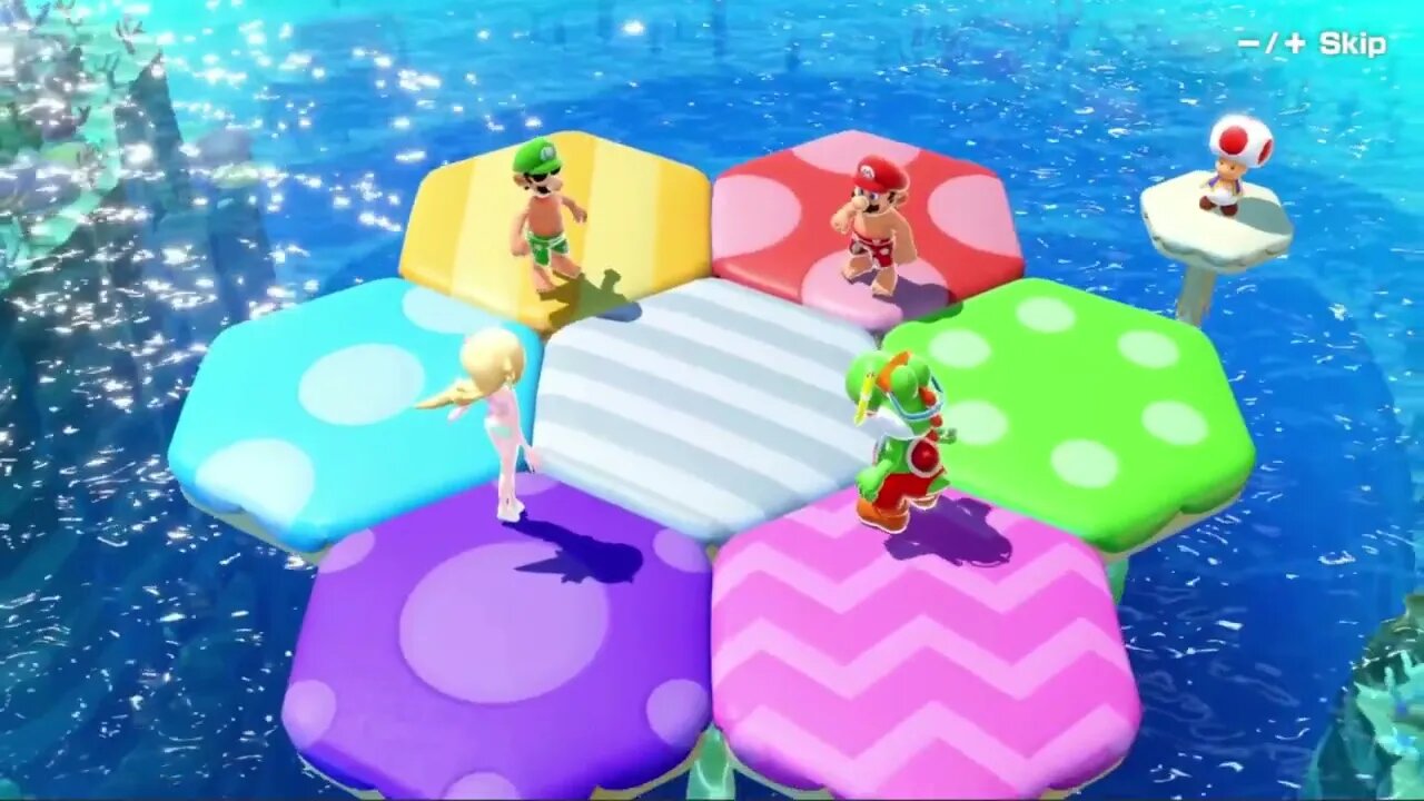 Mario Party Superstars ☀️Beach Minigames - Luigi Yoshi Rosalina Mario