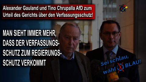 Alexander Gauland und Tino Chrupalla AfD zum Urteil des Gerichts über den Verfassungsschutz!