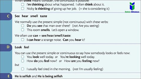 004 - ENGLISH GRAMMAR IN USE - UNIT 4 - Present continuous and present simple - I am doing and I do