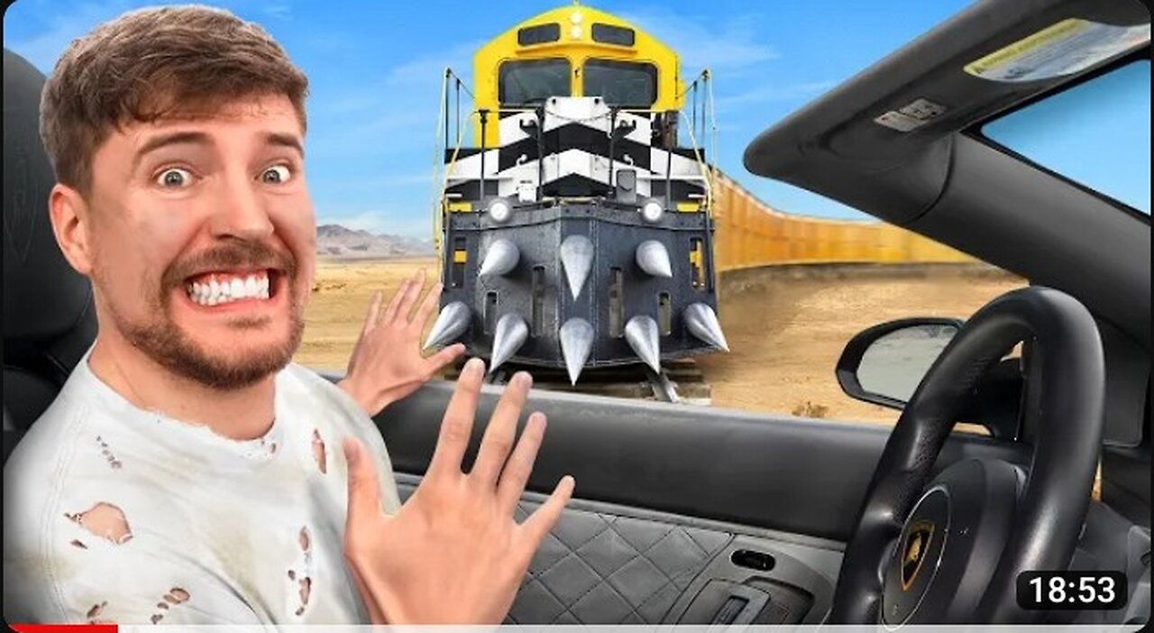 Stop the train and win Lamborghini car 3000000000$