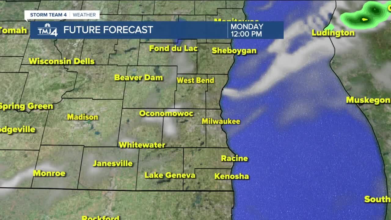 Hot weather continues into Monday, isolated storms possible