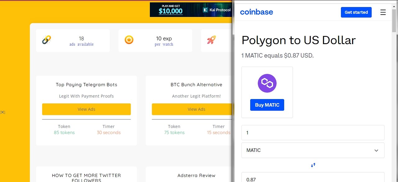 How To Earn Free Polygon MATIC TOKENS Cryptocurrency Paid To Click At BTC Bunch Withdraw At Coinbase