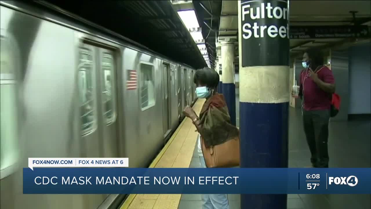 CDC mask mandate now in effect on all public transportation