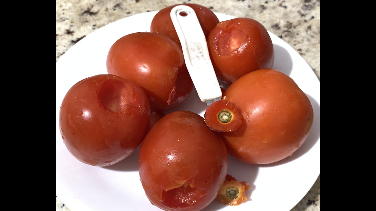 Easily remove tomato cores without mangling it