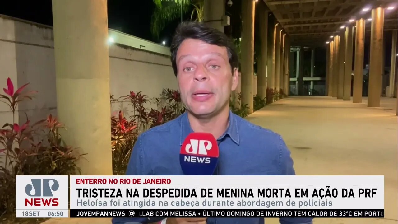 Enterro de menina morta em abordagem da PRF no RJ é marcado por tristeza