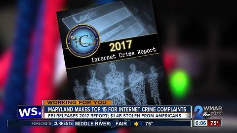 Maryland makes FBI's top 15 list for internet crime