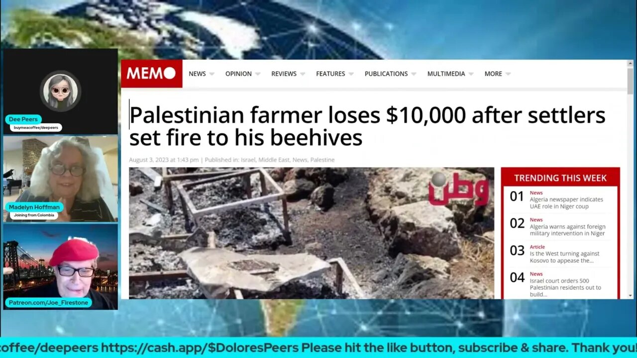 Palestinian Farmer loses $10,000 After Settlers Set Fire To His Farm (clip)