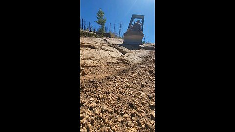 Going down a steep granite slab