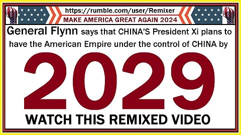 2029 is the target date of CHINA's President Xi to conquer America