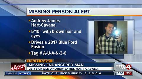 Cape Police report missing man Andrew Hart-Cavana