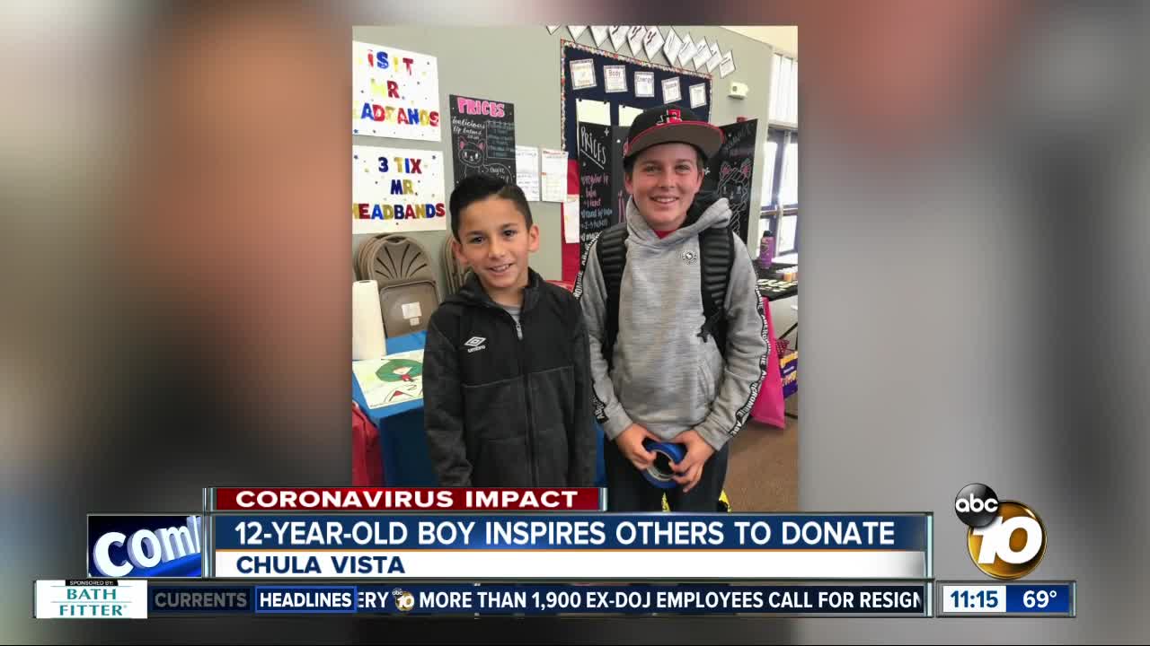 12-year-old boy inspires others to donate