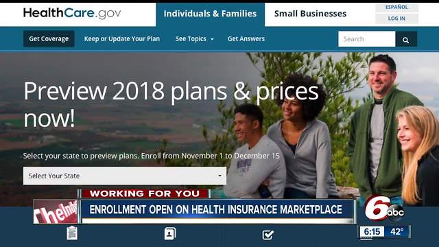 Health insurance marketplace enrollment opens for 2018