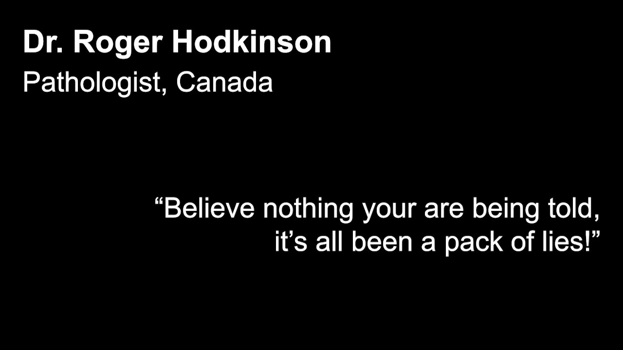 Dr. Roger Hodkinson: Powerful Statement Regarding The Public Health Situation