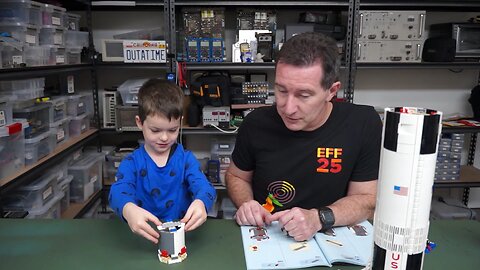 LEGO NASA Apollo Saturn V Moon Rocket Build - Stage 2