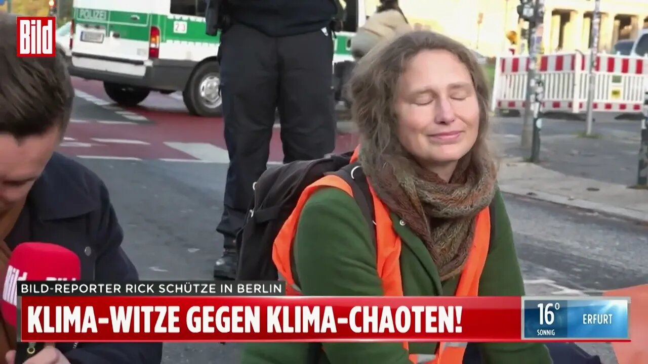 BILD Reporter testet Humor Level der Klima Chaoten