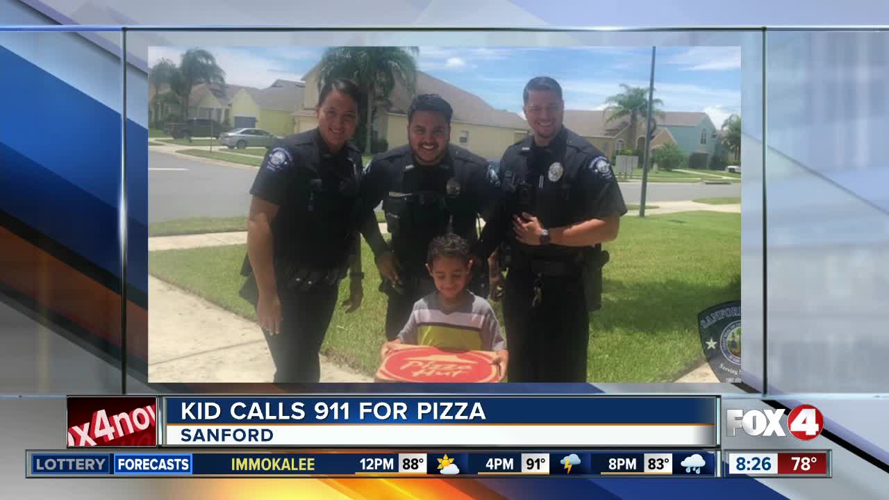 Sandford Police brings pizza to hungry boy who dialed 911