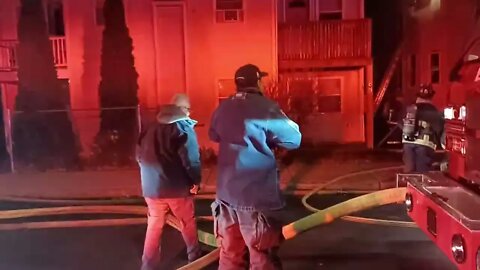 Boston fire department respond to a early morning fire at 92 Lucerne Street in Dorchester