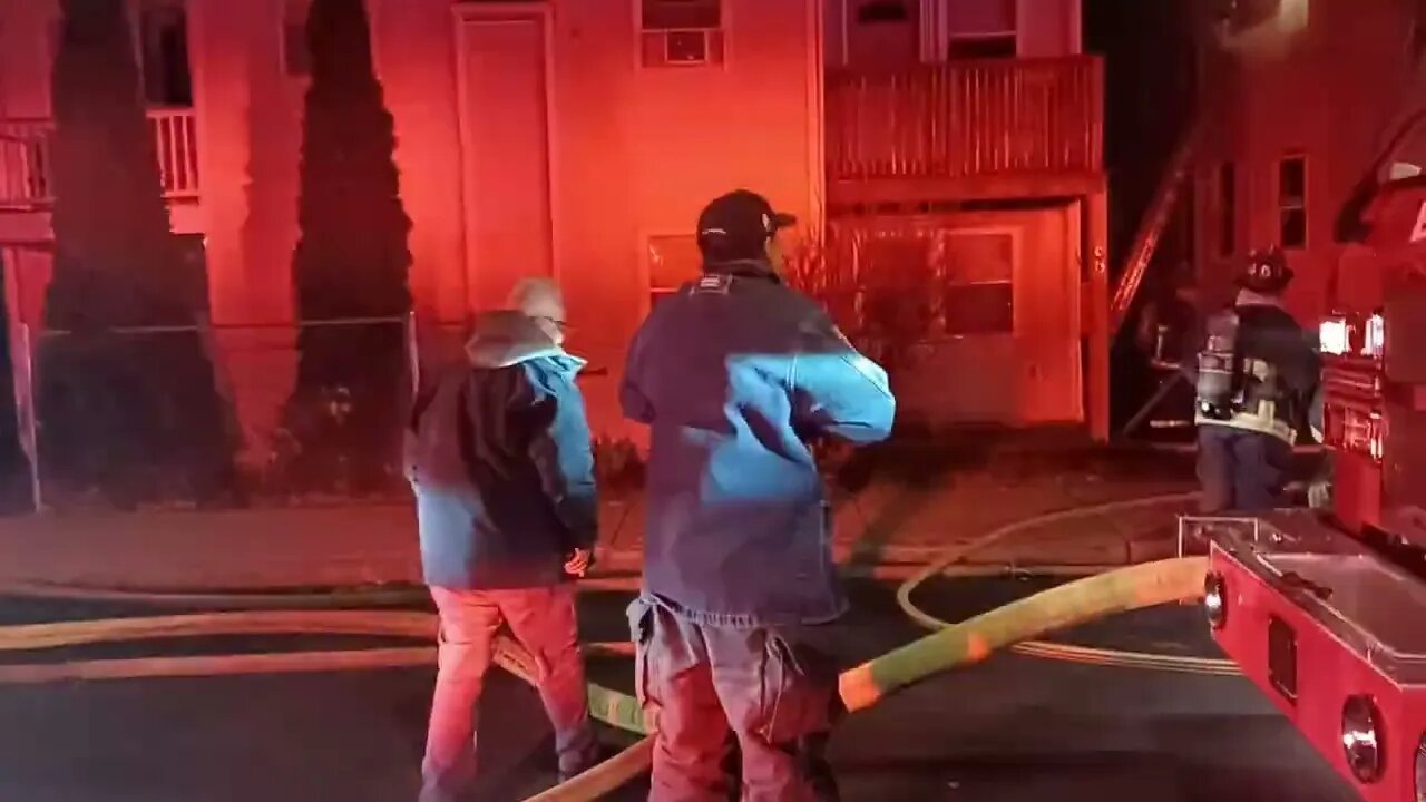 Boston fire department respond to a early morning fire at 92 Lucerne Street in Dorchester