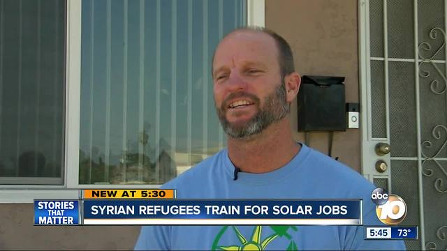 Syrian refugees train for jobs in San Diego solar industry