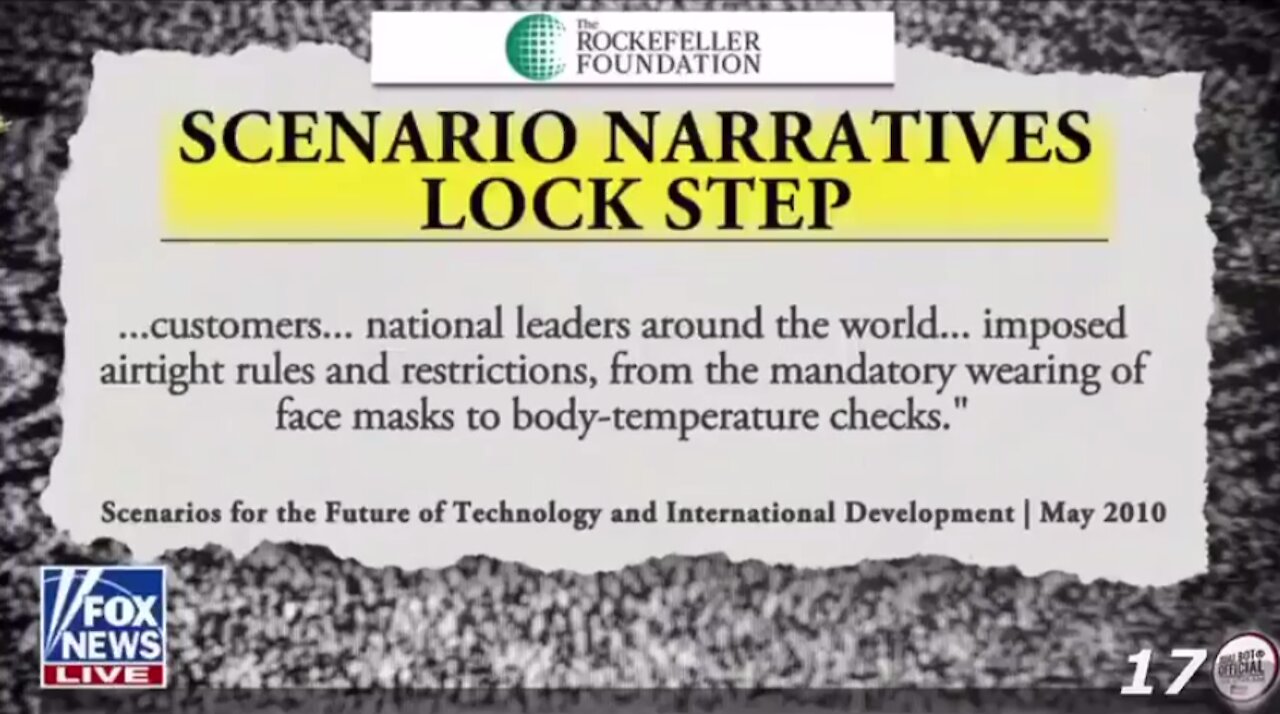 Rockefeller "Operation Lockstep" (2010) finally making it to mainstream media