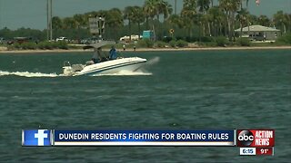 Residents say boats are a danger to swimmers and destroying seagrass NE of Dunedin Causeway