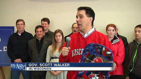 Walker stops in Ashwaubenon to promote proposed child tax credit